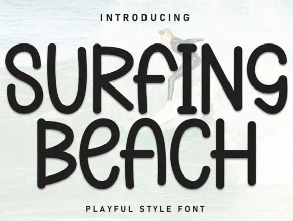 Surfing Beach Display font