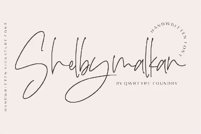 Shelbymalkan font