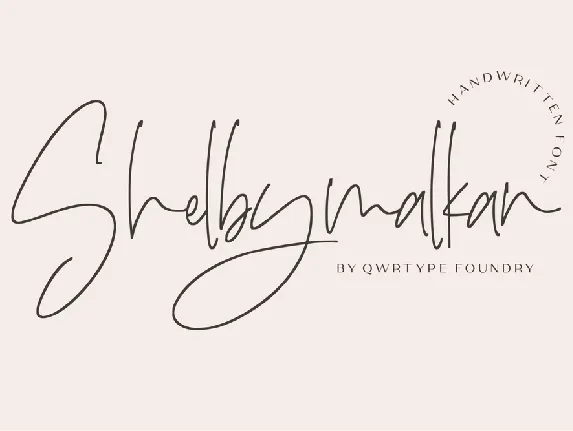 Shelbymalkan font