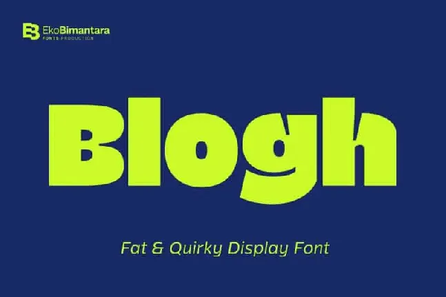 Blogh Display font