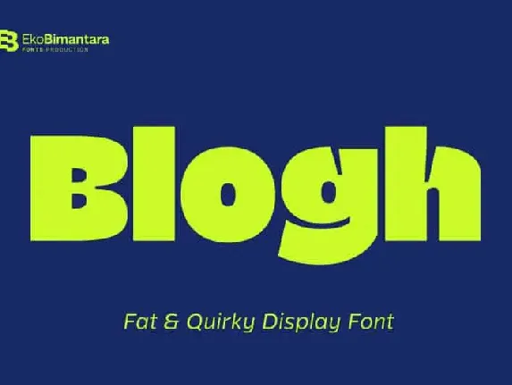 Blogh Display font