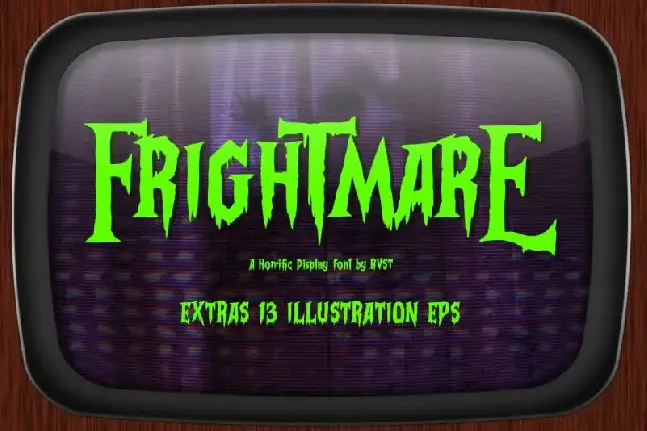 Frightmare – Display font