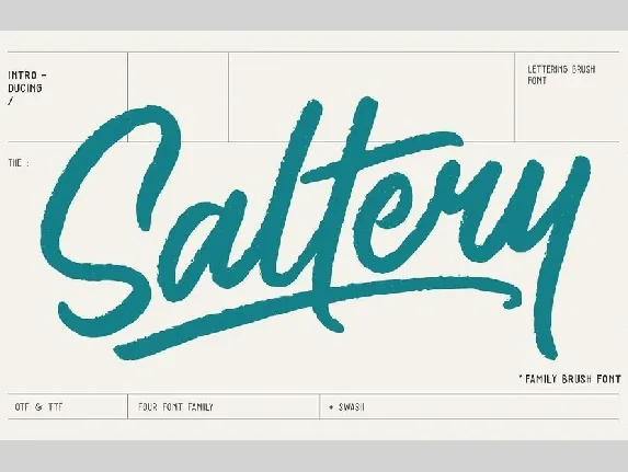 Saltery Brush Free font