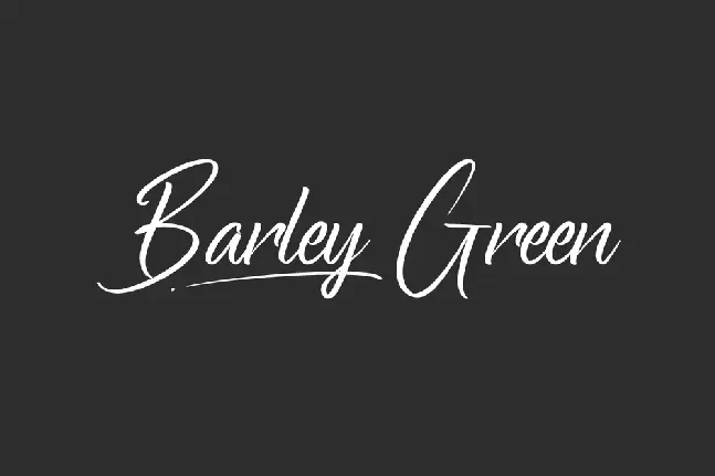 Bartley Green Demo font