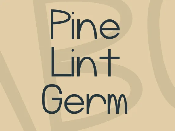 Pine Lint Germ font