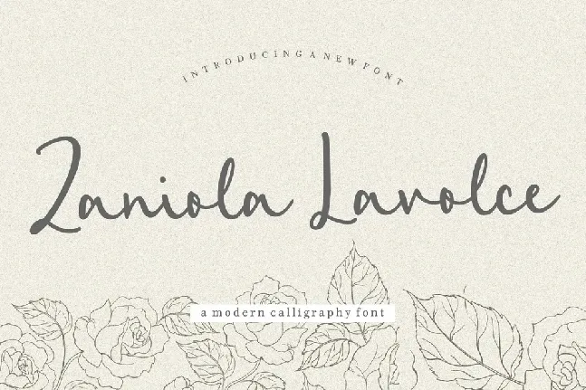 Zaniola Lavolce font