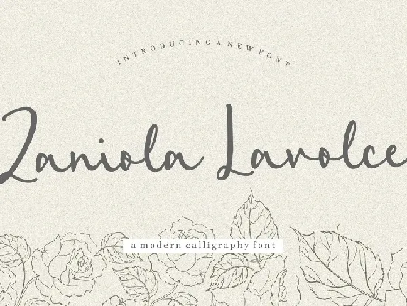 Zaniola Lavolce font