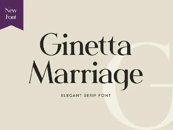 Ginetta Marriage font