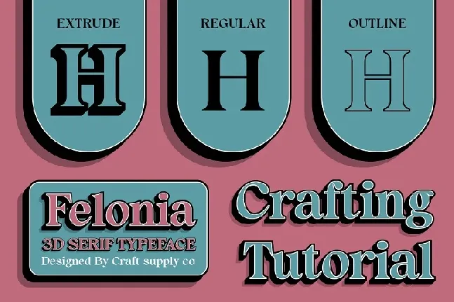 Felonia 3D font