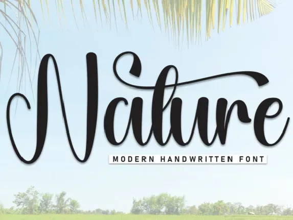 Nature Calligraphy font