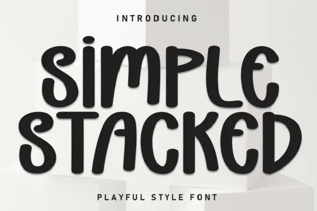 Simple Stacked Display font