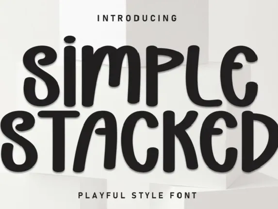 Simple Stacked Display font