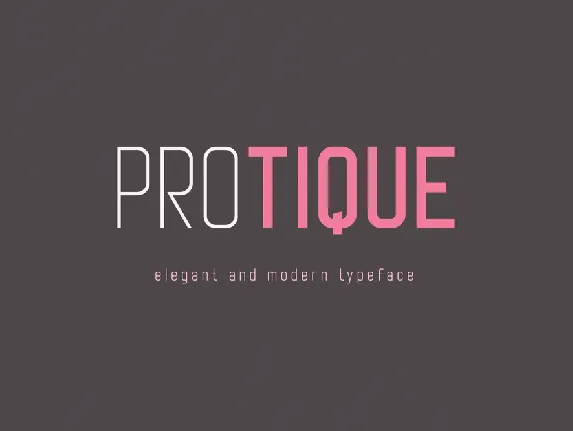 Protique font