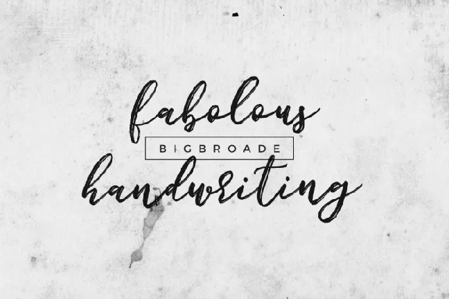 Bigbroade Brush font