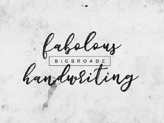 Bigbroade Brush font