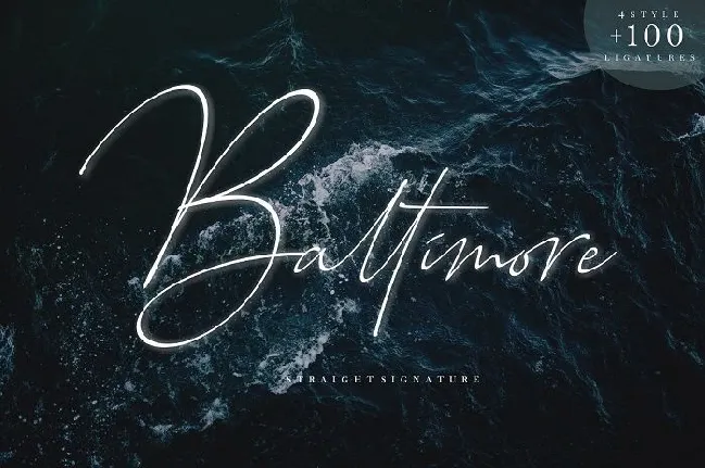 Baltimore Signature font