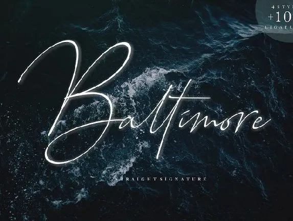 Baltimore Signature font