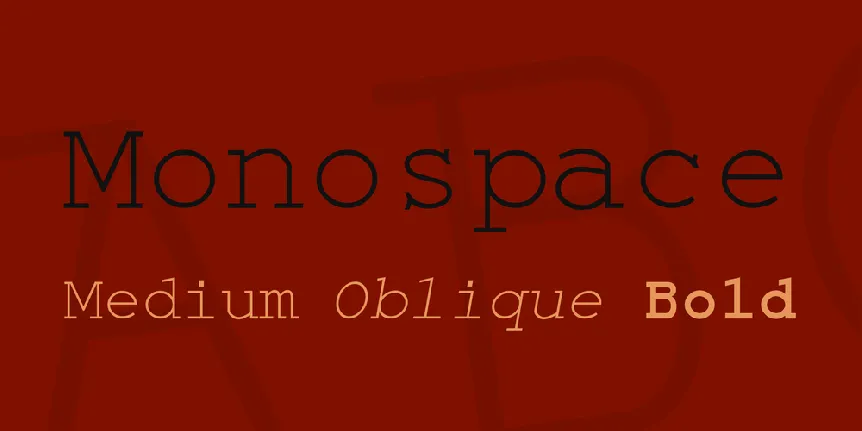 Monospace font