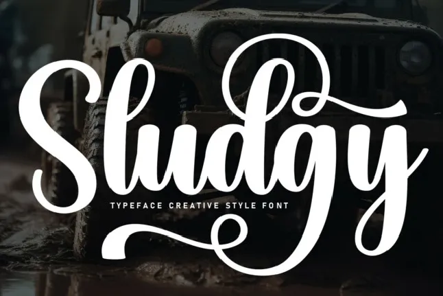 Sludgy Script font