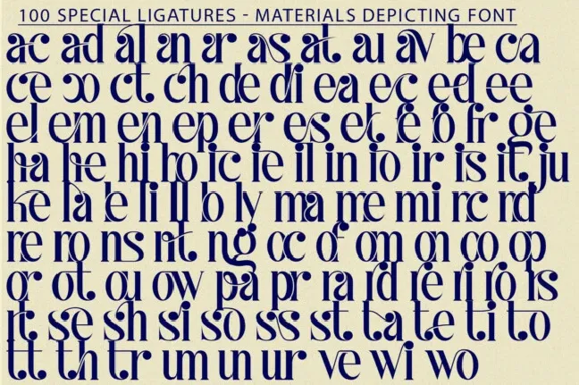 Materials Depicting font