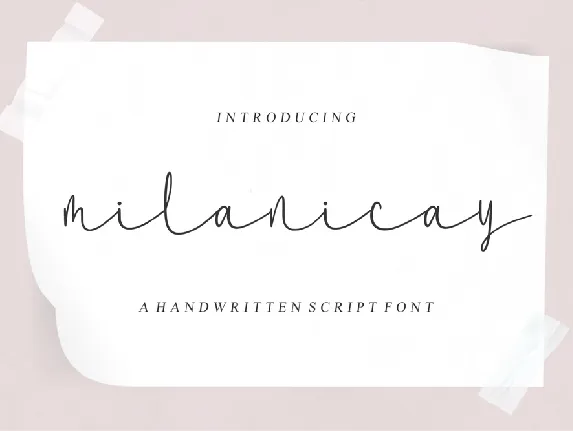 Milanicay font