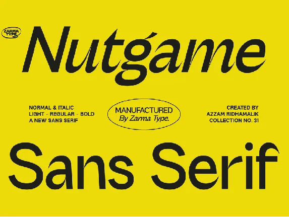 Nutgame DEMO font