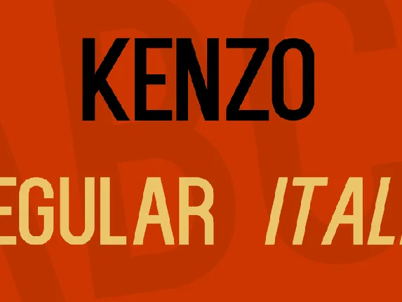 Kenzo font