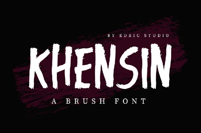 Khensin Brush Script font