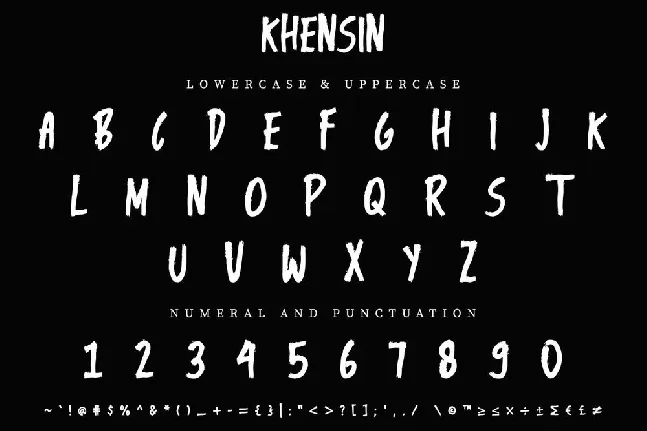 Khensin Brush Script font