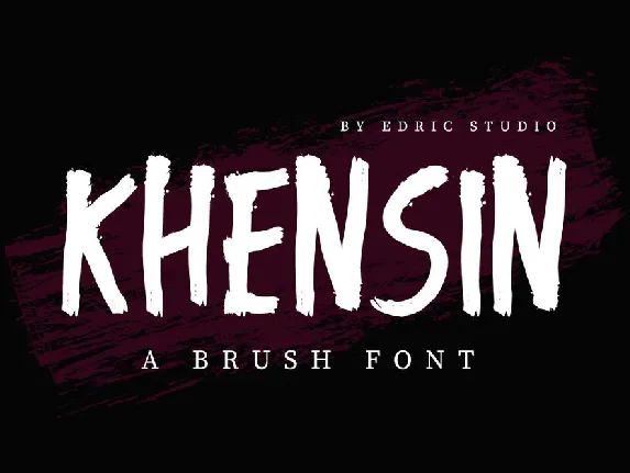 Khensin Brush Script font