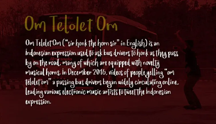 Om Telolet Om font