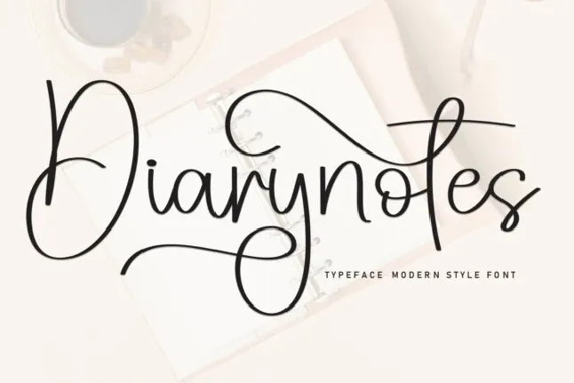 Diarynotes Script font