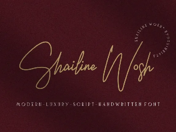 Shailine Wosh font