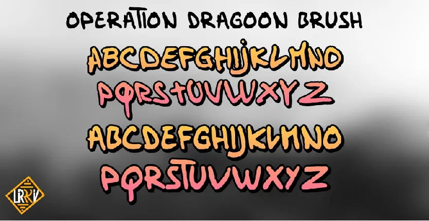 OPERATION DRAGOON BRUSH font