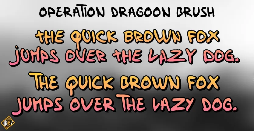 OPERATION DRAGOON BRUSH font