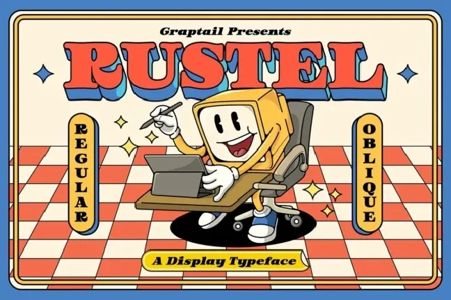 Rustel font