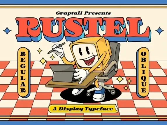 Rustel font