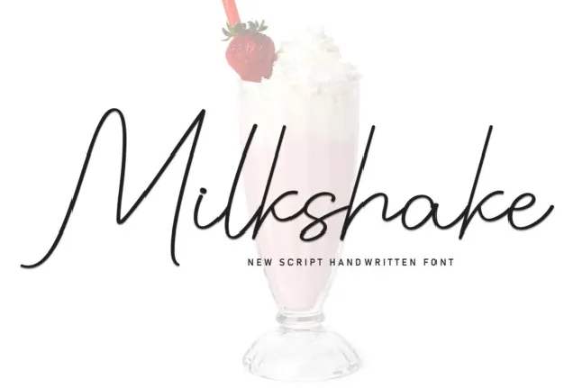 Milkshake Script Typeface font