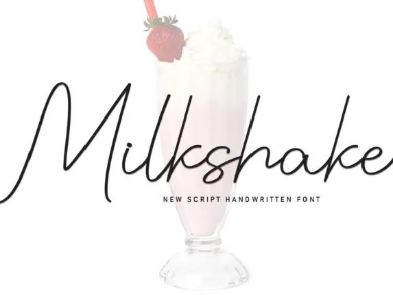 Milkshake Script Typeface font