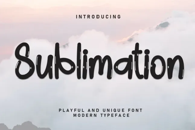 Sublimation Display font