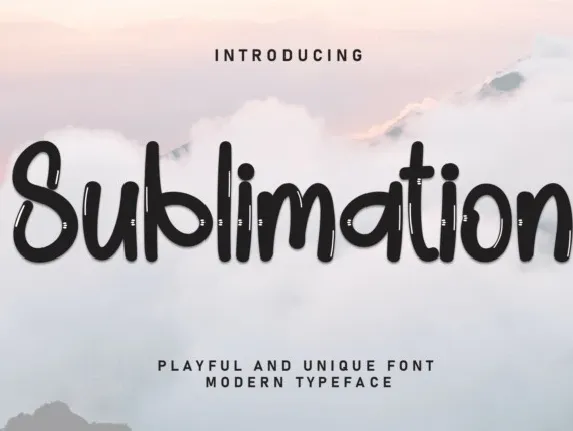 Sublimation Display font