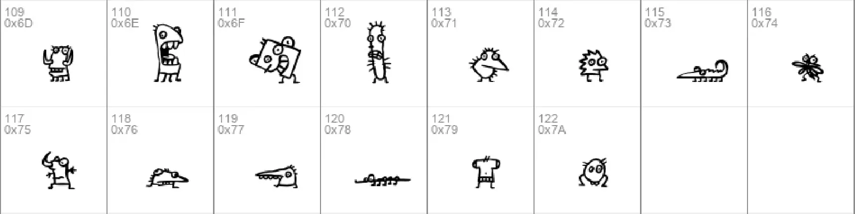 creatures font