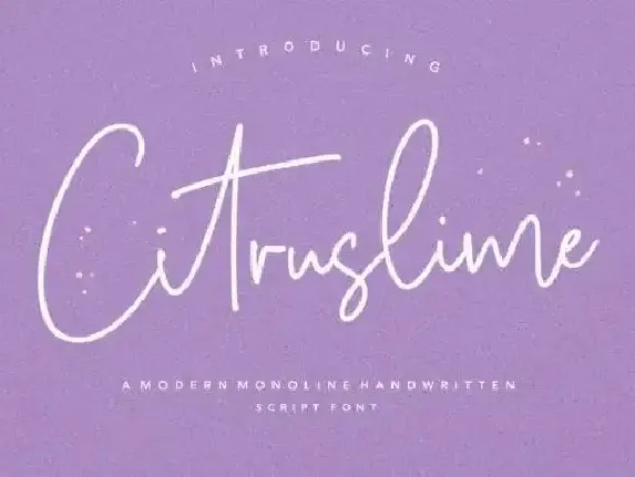 Citruslime Handwritten font