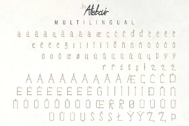 Jim Alistair Demo font