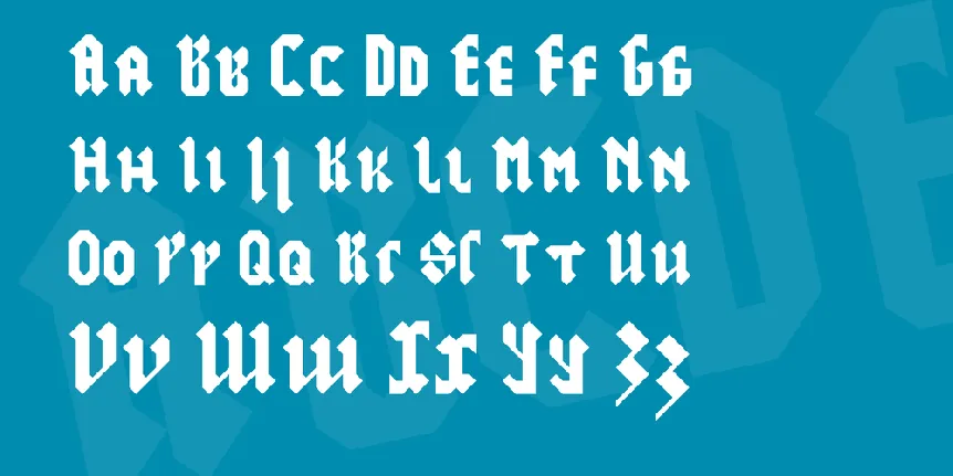 Thick Bookstaves font