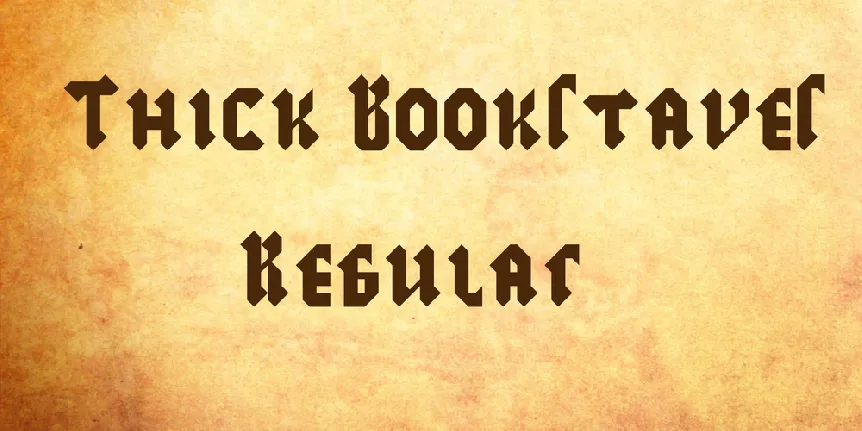 Thick Bookstaves font