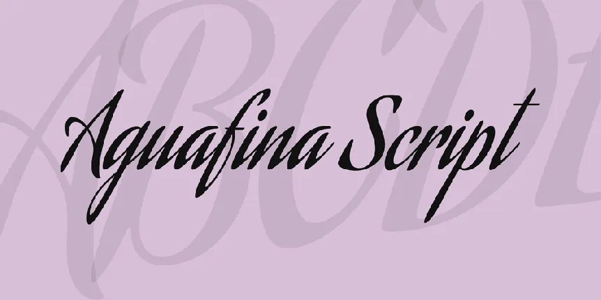 Aguafina Script font