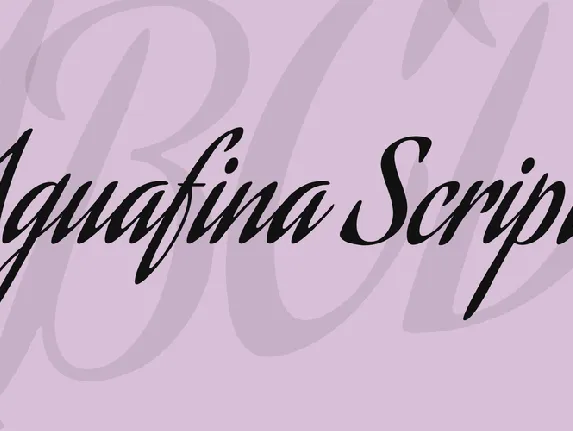 Aguafina Script font