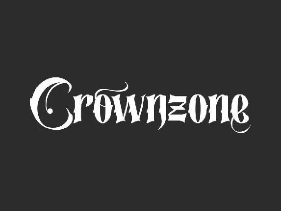 Crownzone font