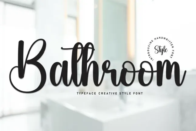 Bathroom Script font